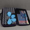 Douorgan Diamond Painting Storage Containers 60 Slots Accessories and Tools Portable Diamond Painting Organizer Shockproof Diamond Art Storage Case Jewelry Beads Storage Box (Medium - 60 Jars)