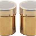 Stainless Steel Powder Shaker, 3.5 x 3inch Fine Mesh Shaker Powder Cans with Lid, Powder Sugar Shaker for Sifter Cocoa/Cinnamon Powder/Coffe/Hold Salt/Pepper (2pcs)