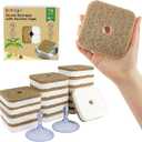 16 Pack Biodegradable Natural Kitchen Sponges, Compostable Cellulose & Coconut Square Scrubber, Dual Sided Dish Sponge for Washing Dishes, Eco Friendly