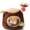 Guinea Pig Hideout Hamster Cage Accessories,Stump Style Soft Washable Hedgehog,Ferret,Rat Hammock for Cage,Chinchilla,Ferret, Bunny Bed,Small Animal Houses & Habitats (Small)