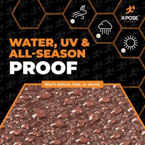 Xpose Safety 70×90in Brown/White Ultra Heavy Duty Tarp -  Heavy Duty Waterproof - Extra Large, Waterproof Tarp Cover Rain Camping,Tent Tarp,UV Protection,Reinforced Corners