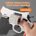 ASTM-Certified ZP5 Compact Toy Revolver: Quick Reload, 32ft Range, Durable ABS - Kid-Safe & Lightweight w/Speed Loader, 24 Shells & 100 Safe Bullets