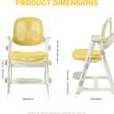 Ergonomic Kids' Study Chair, Height Adjustable Kids Desk Chair for Boys Girls,Comfortable for Teenagers Playing, Drawing, Ideal Gift for Children,Students（Yellow）, Medium