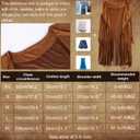 KINBOM 60s 70s Hippie Costume Set for Women, Bohemian Costume Accessories Set Fringe Vest Leopard Print Earrings Headband Heart Sunglasses (XXL) (L)