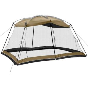 Screen House 13x9 Ft Canopy Tent Sun Shade Shelter Perfect for Outdoor Activities, Khaki