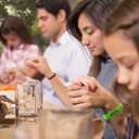 24 Packs Thanksgiving Silicone Wristbands for Kids Happy Harvest Party Rubber Bracelets Bulk Silicone Bracelets, Turkey Maple Leaf Pumpkin Hazelnut Cake for Thanksgiving Party Supplies