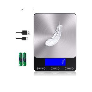 Food Scale -33lb Digital Kitchen Scale for Food Ounces Grams Rechargeable 304 Stainless Steel,Batteries and Type-C Charging | Perfect for Meal Prep, Cooking, and Baking, Black