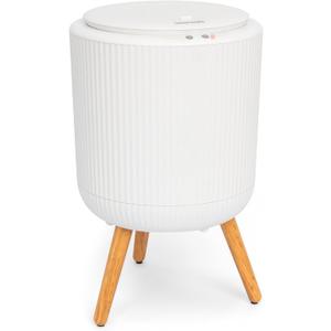 SereneLife Freestanding Towel Warmer Bucket  18" Hot Towel Warmer with Legs for Bathroom & Spa, 12L Capacity, Built-In Timer, Aroma Discs & LED Indicator, Fits One Towel or Robe, Gray