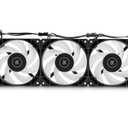 EKWB AIO CPU Cooler 360mm for Gaming PCs, EK-Nucleus CR360 Lux Liquid Cooling System, 3 D-RGB Fans with Gradient Lighting, Slim Aluminum Radiator, Black