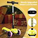 24V Electric Scooter for Kids w/150W Powerful Motor, Thumb Throttle, LCD Screen, Bluetooth, Light-Up Stem Deck & Wheels, 3 Adjustable Heights, 5MPH Safe Speed, 3 Wheel Electric Scooter for Kids