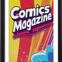 eletecpro Comic Book Frame, 1 Pack 8x12 Picture Magazine Frame with Black White Double-sided Mat, Fits Current Single Comic Book up to 6 3/4" x 10 1/4", Wall Mount or Tabletop Display, Black