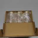 Tbestmax 10oz Qtips Holder - Plastic Apothecary Jar with Gold Lids for Cotton Swab, Cotton Round Pads, Floss - Gold