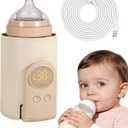 Umimile Portable Bottle Warmer for Travel  Heats the Bottle DirectlyNo Pouring, Fast Heating Baby Bottle Warmer on The Go, 6 Temp Settings & Auto Keep-Warm,Fits 2.5-3.3in Bottles (Beige)