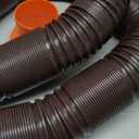 Camco RhinoFLEX 15-Ft RV Sewer Hose Kit - Features Clear Elbow Fitting w/Removable 4-in-1 Adapter - Connects to 3 Slip or 3/3.5/4 NPT Threaded Sewer Connection (39770)