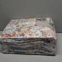 Washable Area Rug Vintage 6'x9' Light Traditional Floor Cover Thin Rug Retro Kitchen Indoor Distressed Non Slip Carpet Floral Print Mat Living Room Bedroom Dining Room (Cyan and Purple)