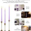 8 Pack 10 Inch Lavender Purple Taper Candles for Dinner Home Decor Wedding Shower