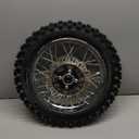 12" Rear Wheel Tire 80/100-12 Wheel Tire Rim with Sprocket & Brake Disc Rotor for Pit Dirt Monkey Bike 50cc 70cc 90cc 110cc 125cc 140cc CRF70 90 TTR100 Black (12" Rear)