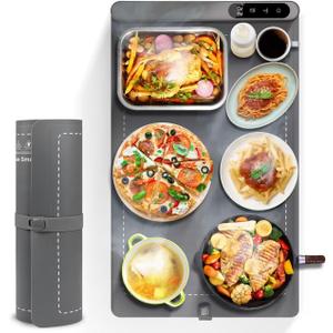 Food Warmer, Food Warming Mat for Parties Buffet, Graphene Heating, Nano Silicone, Roll Up for Storage