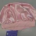 Umisleep 22 Momme 100% Real Mulberry Silk Bonnet for Sleeping Women, Large Hair Care Bonnet for Long Curly Hair, Double Layer Silk Hair Wrap with Soft Elastic Band, Non-Slip Sleep Cap, Light Pink