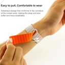 Watch Bands Compatible with Garmin Venu 3S/Vivoactive 4S/Venu 2S/Vivomove 3S,18mm Double Sided Silicone Magnetic Watch Band Soft Sport Strap for Garmin Forerunner 255S/255S Music/265S (Grey+Orange)