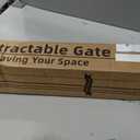 Reinforced 118" Wide Retractable Gate with Reinforced Strips,White