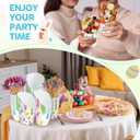 LemonRoad 250 Pcs Easter Charcuterie Cups with Sticks Included 50 Pcs 14 oz Disposable French Fry Cups 200 Bunny Egg Cocktail Picks Paper Appetizer Snack Bowls for Easter Party Supplies Decorations