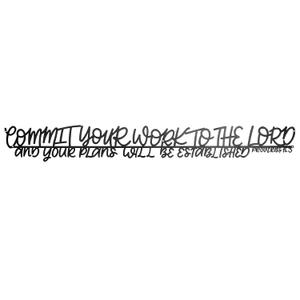 Spiritual Spaces Durable Thick Metal Wall Decor - Spiritual Bible Quotations, Glossy Black Powder Coating, Water-Resistant - Robust and Long-Lasting, Ideal for Indoor & Outdoor Use, Uplift Your Spirit