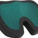 Amazon Basics Comfortable Seat Cushion for Office Chairs, Gel Enhanced Memory Foam, Non-Slip, Cooling Support for Long Sitting, Black