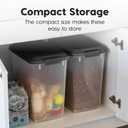 IRIS USA Dog Food Storage Container, 2 Pack, Up to 30 lbs Each, Airtight Seal for Freshness, Wheels for Rolling, Easy One Hand Opening, Made in USA, BPA Free, Clear/Black