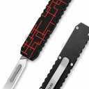 Aluminium Alloy Pocket Knife with Clip, Folding EDC Utility Knife, Push Button Box Cutter