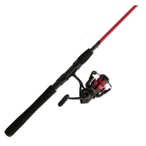Spinning Reel and Fishing Rod Combo. Red and Black