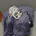 ESTINGO Heated Blanket Throw Electric Throw Blanket with 5 Heating Levels & 4 Hours Auto Off, Heating Blanket with ETL & FCC Certification, Machine Washable for Home Office, 50" x 60", Lavender Purple