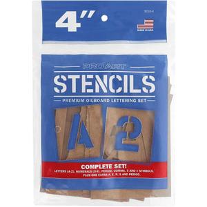 Pro Art Oil Board Stencil Set 4" for Painting on Wood, Canvas, Paper, Fabric, Wall and Tile, Reusable DIY Art and Craft Stencils for Painting, 6"x6" Inches