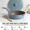Goodful All-in-One Pan, Multilayer Nonstick, High-Performance Cast Construction, Multipurpose Design Replaces Multiple Pots and Pans, Dishwasher Safe Cookware, 11-Inch, 4.4-Quart Capacity, Blue Mist