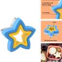 6 Pcs Sandwich Cutter and Sealer Set for Kids,Differnt Shape Uncrustable Sandwich Maker for Family DIY Lunch Punch, Large Bread Cutter