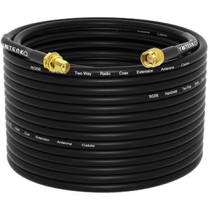 SMA Antenna Extension Cable - 20 Meters(65.6FT), RG58 Coaxial Cable SMA Male to SMA Female RF Low-Loss Coax for 3G 4G LTE Router ADS-B SDR USB Dongle Receiver Antenna Extension Wire