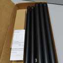1 Diameter Curtain Rods Itself is 30 to 144 inch 1 Pack Fit 30-142 inch, 66 to 120 inch Window with Heavy Duty Adjustable Rod Matte Black Splicing Metal Extra Long Curtain Rod for Windows