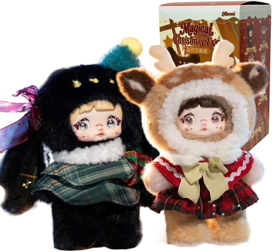 Nommi Magical Christmas Eve Series Plush Blind Box (1 of 7Possible Styles) Cute Figures Collectible Toys Birthday Gifts (1Pc-Blind Box)