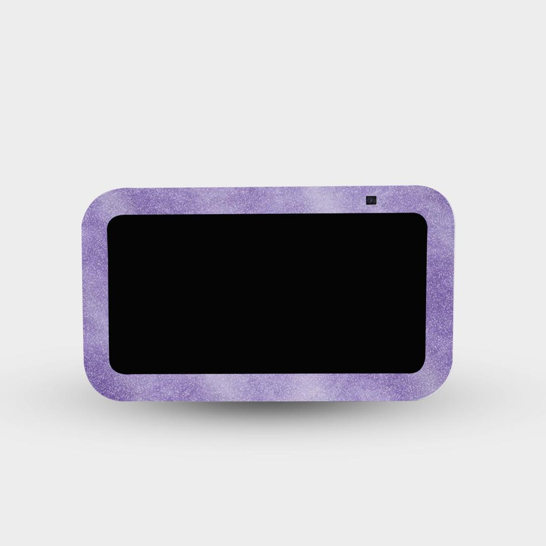 MightySkins Glossy Glitter Skin Compatible with Amazon Echo Show 5 (Gen 3) - Purple Airbrush | Protective, Durable High-Gloss Glitter Finish | Easy to Apply