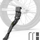 TOPCABIN Adjustable Aluminium Alloy Kids Bicycle Kickstand - Fit for 16-18-20 inch Bike (Black)