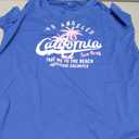 TAKEYAL Women Los Angeles Graphic T Shirts California Letter Print Short Sleeve Tee Loose Casual Tops L