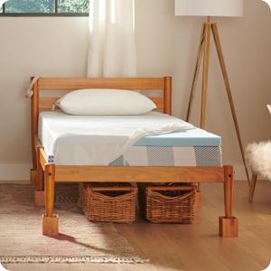 Sealy Dreamlife 2” Gel Memory Foam Twin Mattress Topper with Cooling Cover, SealyComfort Gel Foam, SealyCool Stretch Knit Cover with Corner Straps