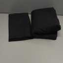 Black Duvet Cover Full Size, 100% Washed Cotton Linen Like Bedding Set with Zipper Closure (No Comforter), 80x90 Inches