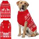Rypet Dog Christmas Sweater for Large Dogs Warm Soft Christmas Dog Outfits Pet Holiday Sweater Firm Durable Pet Turtleneck Knitwear Dogs Sweaters Pets Winter Coat for Females and Males XL