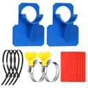 uxcell Swimming Pool Pipe Holder, 2pcs Pool Hose Support Bracket for Above Ground Pool Preventing Pipes Sagging Accessory(Blue)