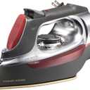 CHI Steam Iron for Clothes with 8 Retractable Cord, 1700 Watts, 3-Way Auto Shutoff, 400+ Holes, Professional Grade, Temperature Control Dial, Titanium Infused Ceramic Soleplate, Silver (13106)