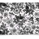 Black and White Porcelain Floral Lumbar Pillow Cover 14x36 Long Body Pillow Covers for Bed,Vintage Floral Pillowcases,Chinoiserie Decorative Throw Pillowcase with Zipper,Couch Pillows Cover for Sofa