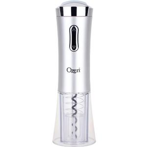 Ozeri Nouveaux Electric Wine Opener with Removable Free Foil Cutter, Refined Silver (Sliver)