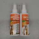 Cat Deterrent Spray 2 Pack, Natural Non-Toxic Plant Based Anti-Scratch & Anti-Marking Spray for Cats & Kittens, Orange Scent Pet Training Aid, Safe for Pets, Indoor Outdoor Furniture, Protector 7.0 Oz