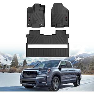 Custom for 2017-2025 2026 Honda Ridgeline Floor Mats 2 Rows All Weather TPE Protection Mats (for 2017-2026 Honda Ridgeline Accessories)